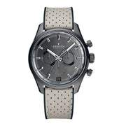 Quadrante grigio ardesia spazzolato del Zenith El Primero Range Rover Velar con tre contatori cronografo e datario a ore sei